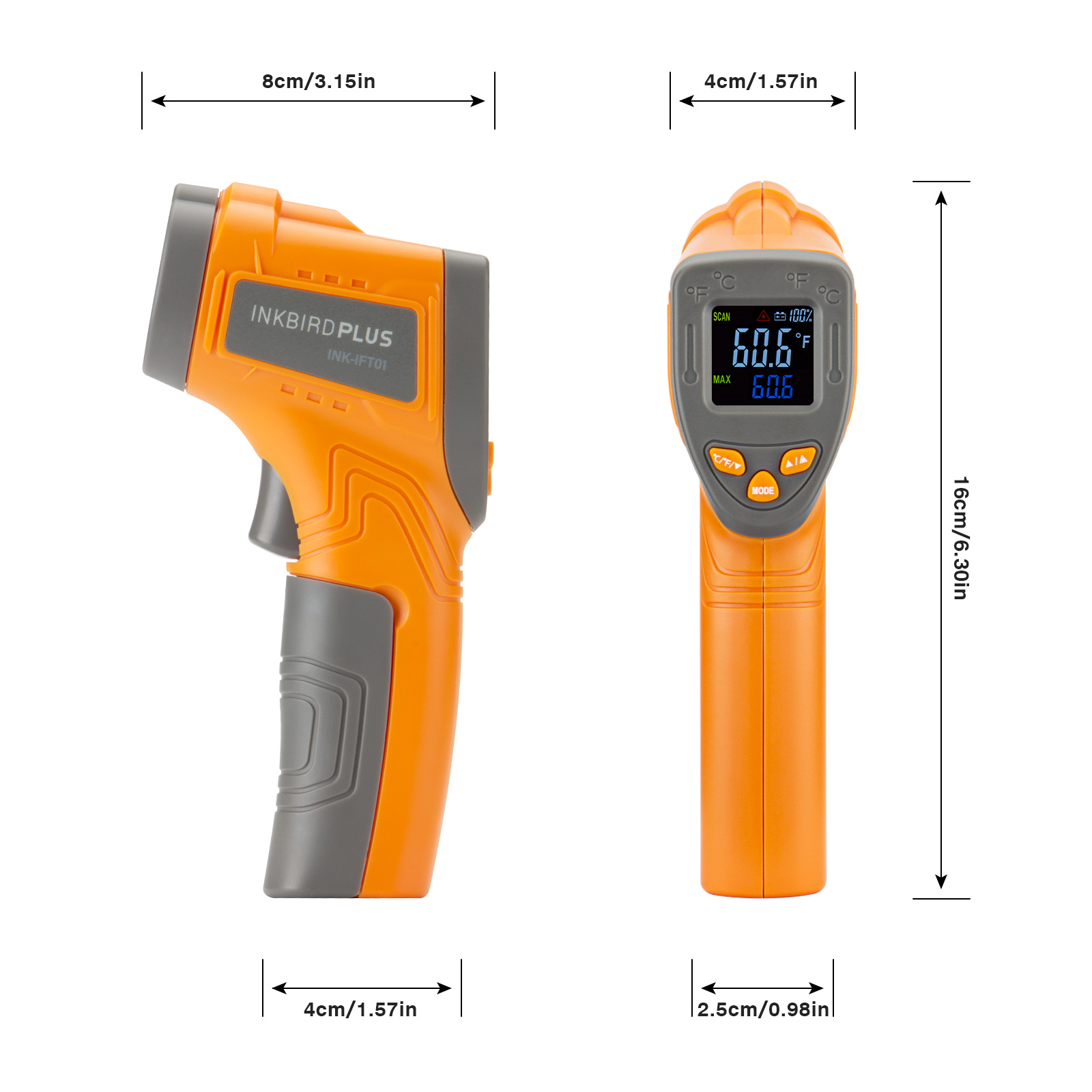 Inkbird Laser Infrared Thermom - Industrial Laser Temperature บทวิจารณ์และราคา