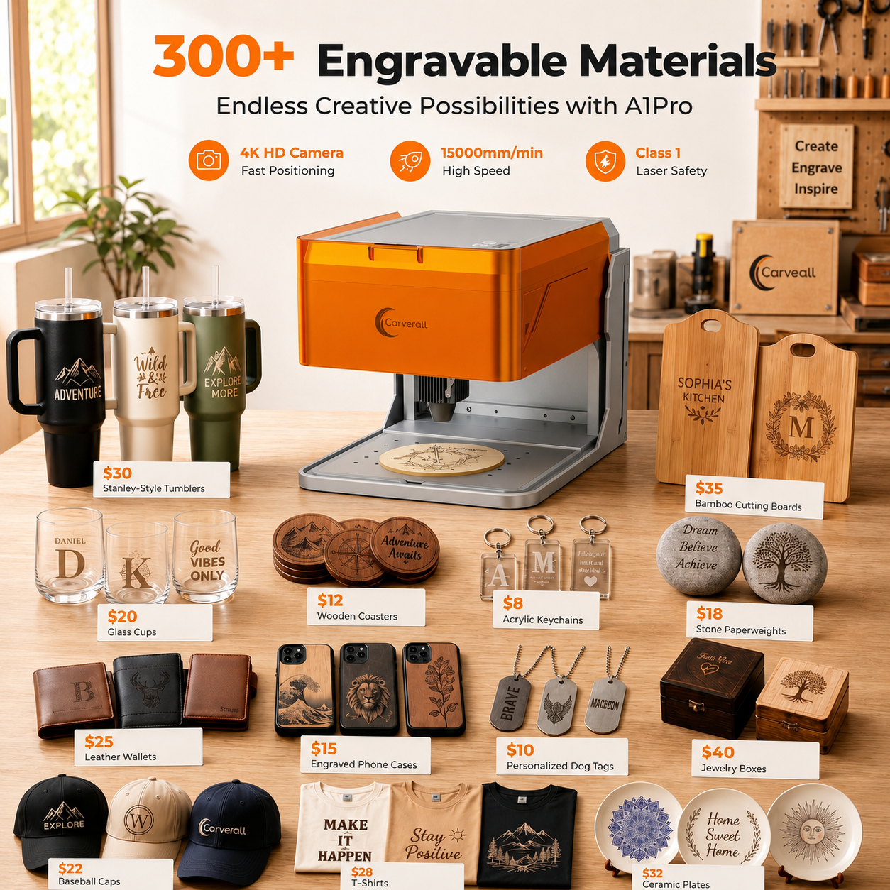 Carverall A1PRO Desktop Laser  - Desktop Laser Engraver บทวิจารณ์และราคา