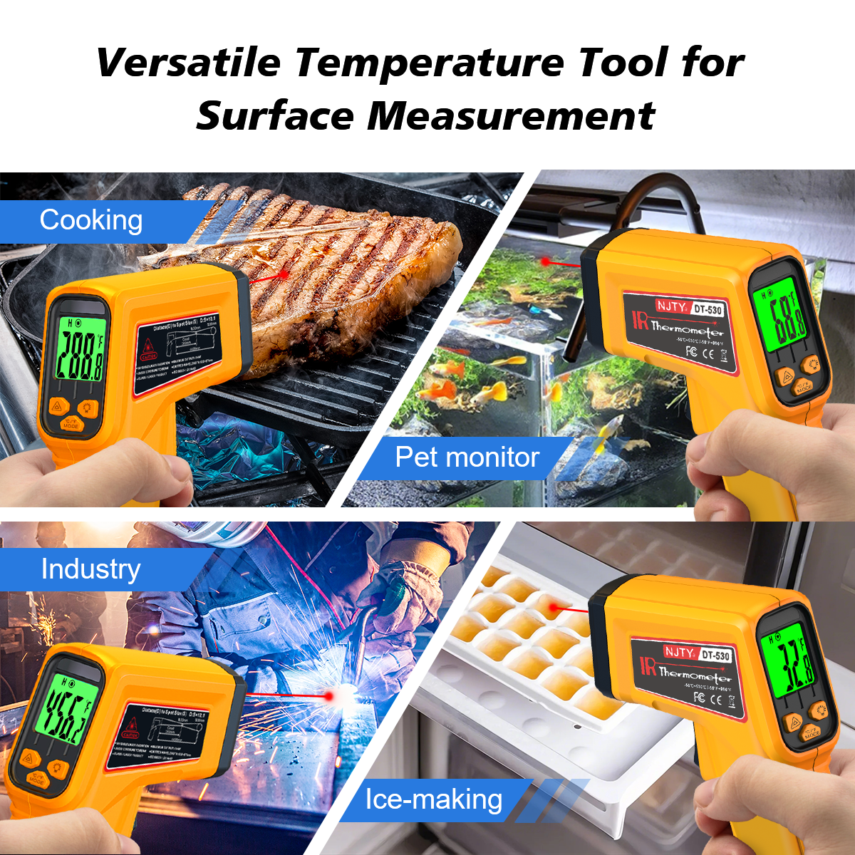 NJTY Infrared Thermometer Lase - Industrial Laser Temperature บทวิจารณ์และราคา