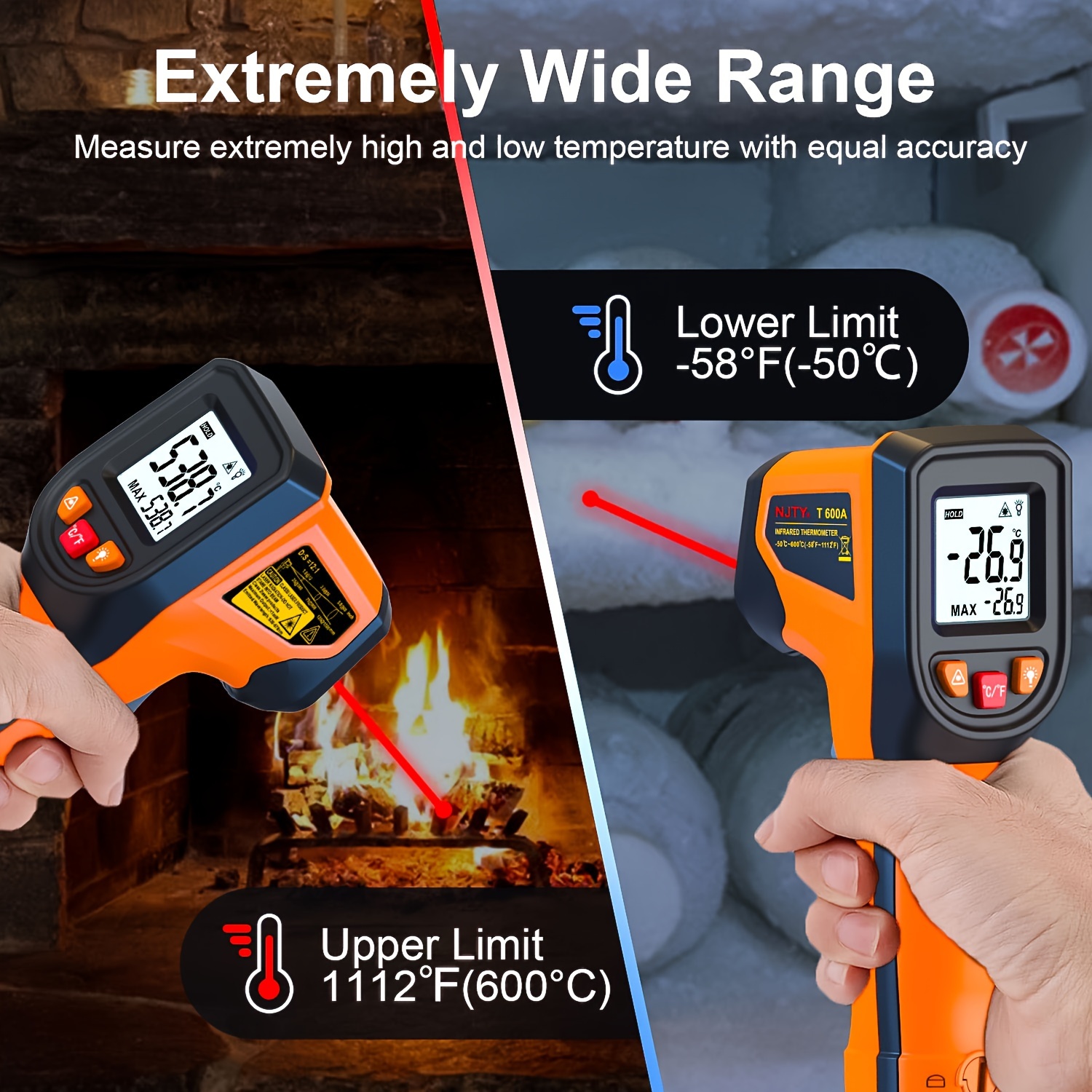 NJTY T600T600A Laser Temperatu - Industrial Laser Temperature บทวิจารณ์และราคา