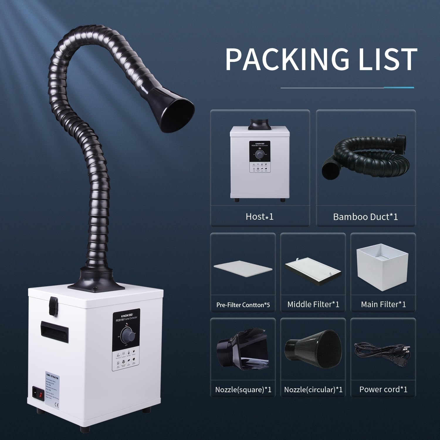 KNOKOO FES150 Industrial Laser - Industrial Laser Fume Extractor บทวิจารณ์และราคา