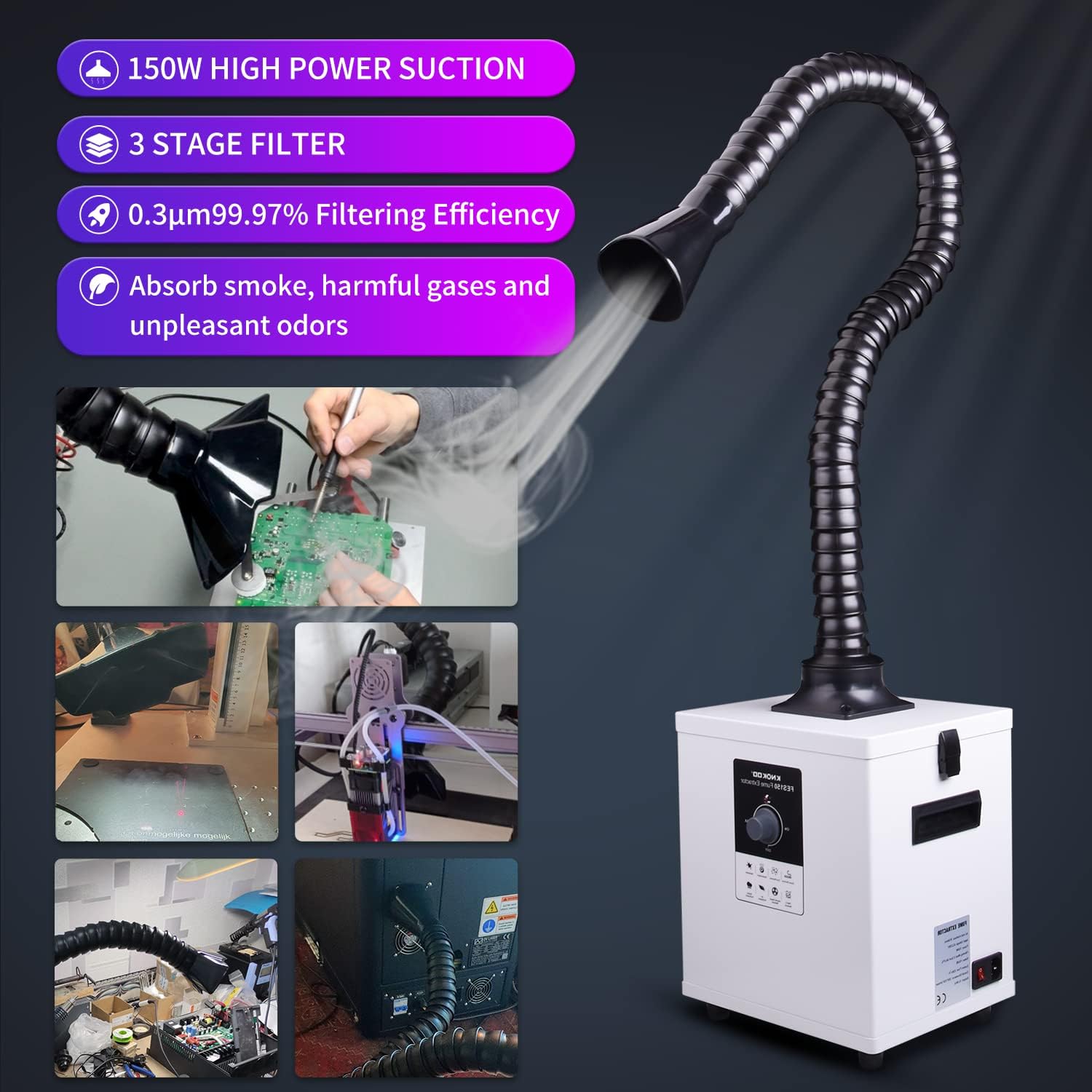 KNOKOO FES150 Industrial Laser - Industrial Laser Fume Extractor บทวิจารณ์และราคา