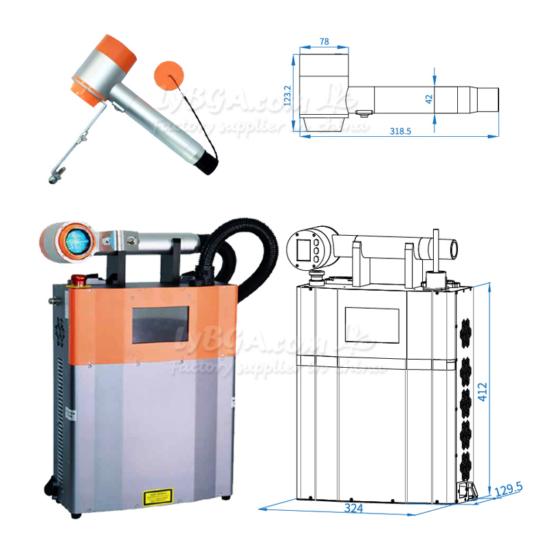 LY-LCG100A 100W Pulsed Laser C - Industrial Laser Removal Machine บทวิจารณ์และราคา