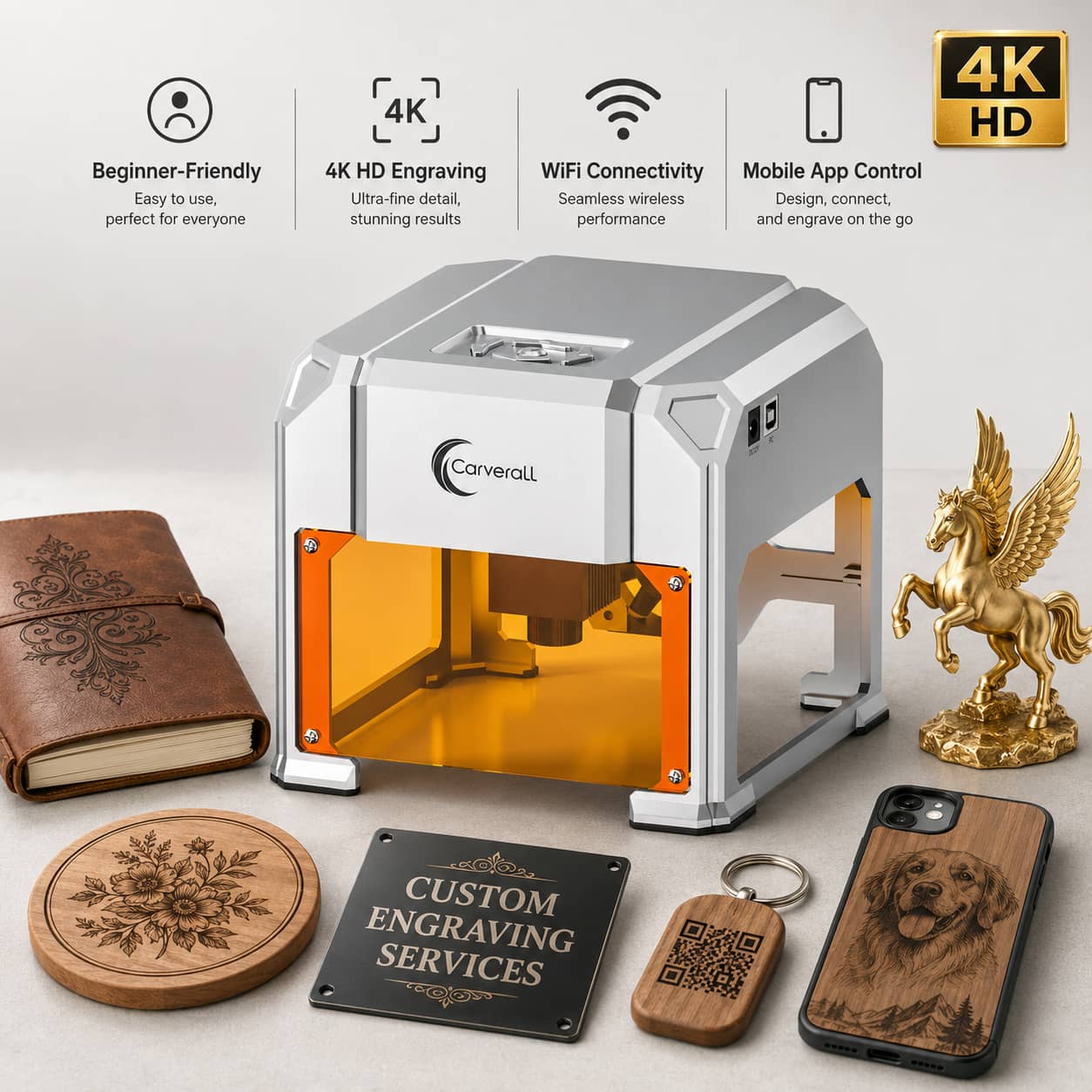 Carverall Laser Engraver Machi - Desktop Laser Engraver บทวิจารณ์และราคา
