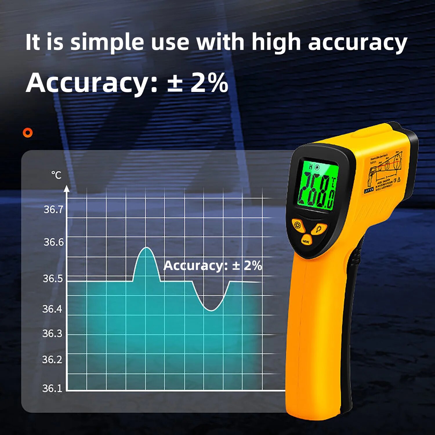 Digital Infrared Thermometer - - Industrial Laser Temperature บทวิจารณ์และราคา