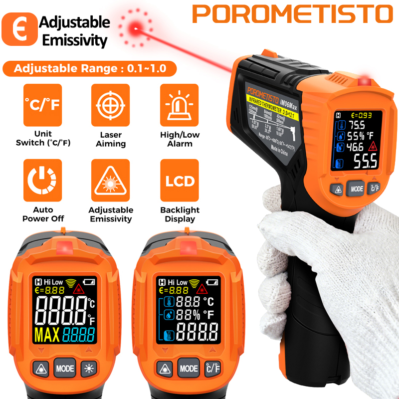 -50~380C Infrared Thermometer  - Industrial Laser Temperature บทวิจารณ์และราคา