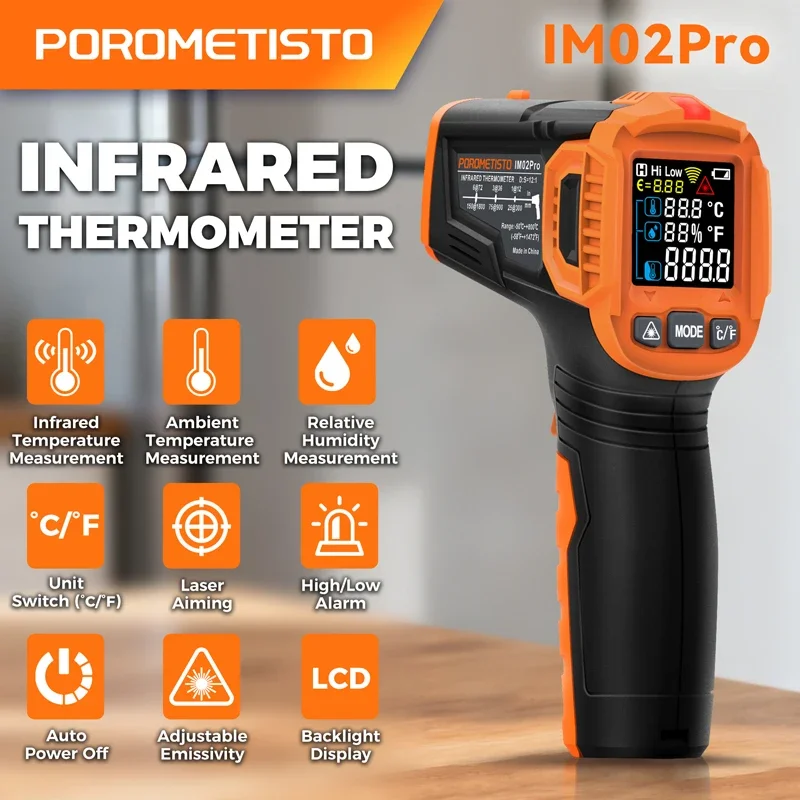 -50~380C Infrared Thermometer  - Industrial Laser Temperature บทวิจารณ์และราคา
