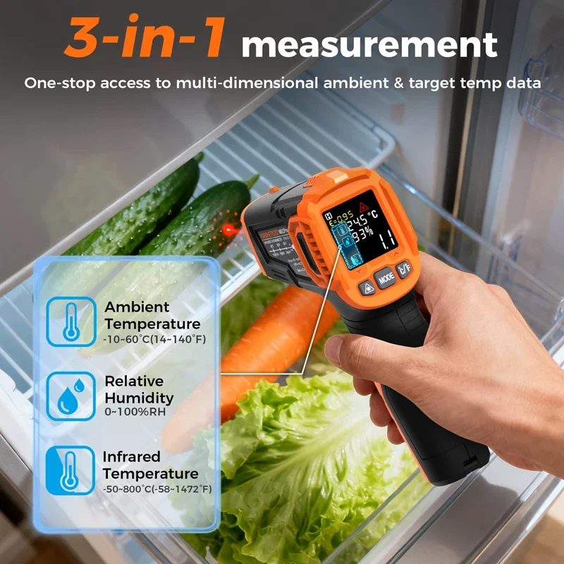 -50~380C Infrared Thermometer  - Industrial Laser Temperature บทวิจารณ์และราคา